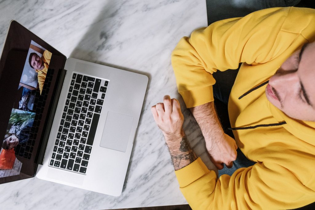 Man Doing Virtual Training